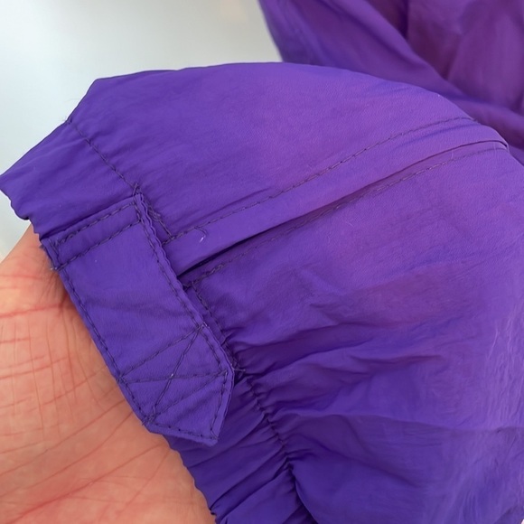 Vintage Neon Purple Elastic Waist Lined Track Pants Size Medium - Picture 4 of 6